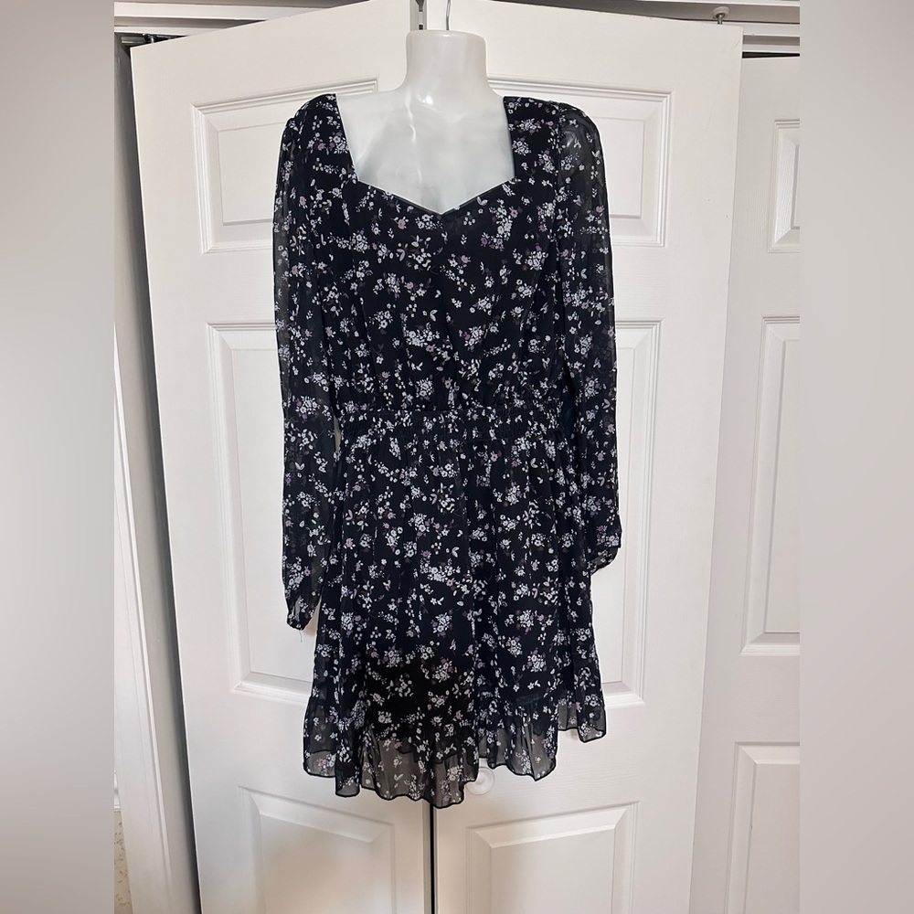 Black floral dress